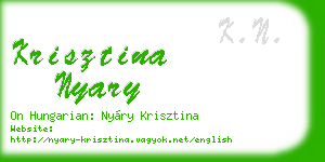 krisztina nyary business card