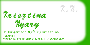 krisztina nyary business card